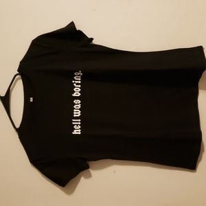 "Hell was boring" t-shirt from Shein